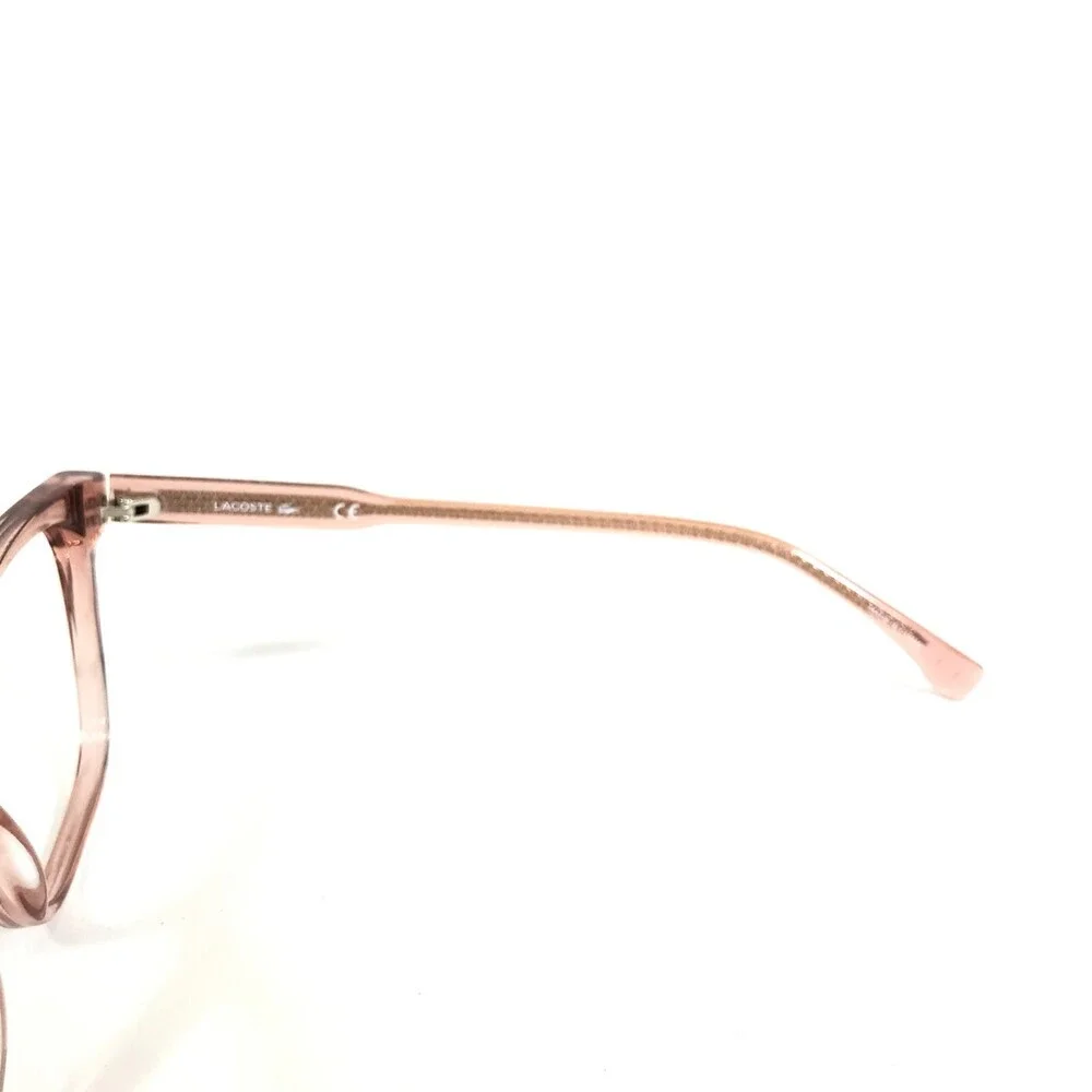 Lacoste Eyeglasses Frames L2870 662 Clear Pink Cat Eye Square Full Rim 54-17-140